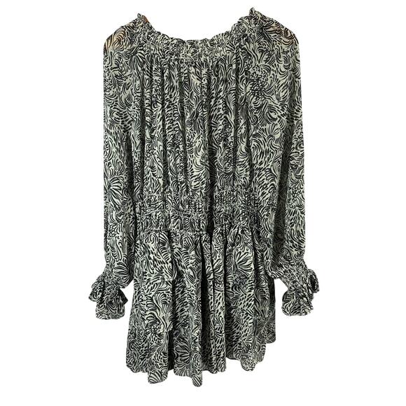 Cinq a Sept Janelle Sheer Lightweight Mini Ruffle Casual Dress Size US 6 - Picture 3 of 11